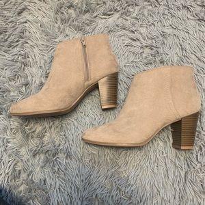 Tan booties